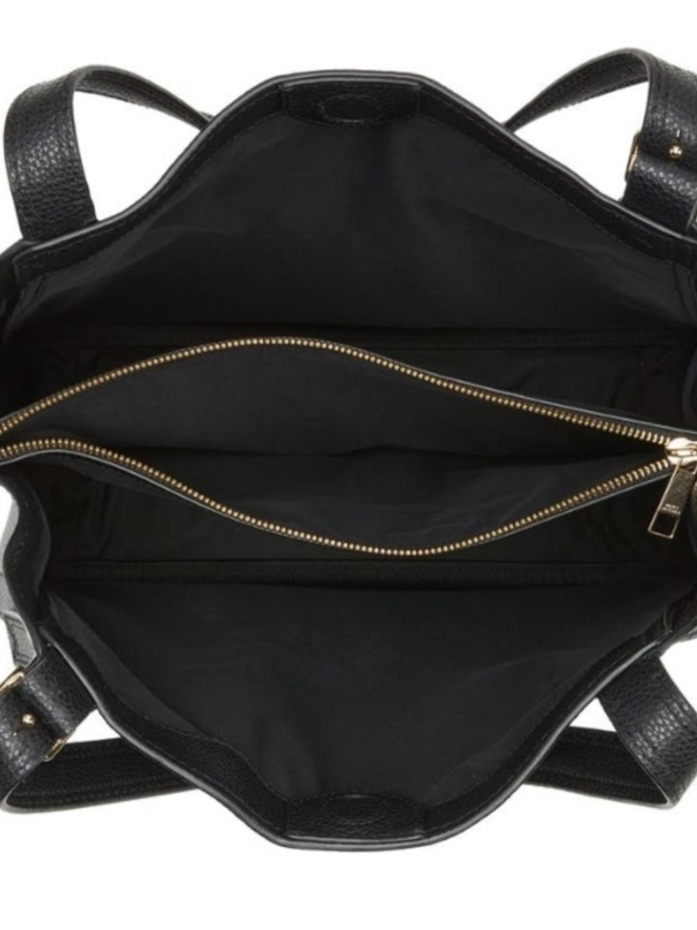 Marc Jacobs Black Pebbled Leather Shoulder Tote with Gold Logo - Picture 3 of 8